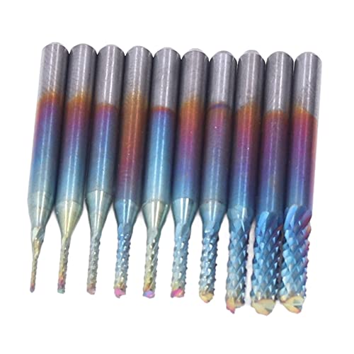 Fafeicy 10-teiliger PCB-Fräser, 1/8-Zoll-Schaft, Blau Beschichtet, 0,8–3,175 Mm, CNC-Fräser, für PCB, Formenbau, Gravur, Kunststoffverarbeitung Fafeicy 10-teiliger PCB-Fräser, 1/8-Zoll-Schaft, Blau Beschichtet, 0,8–3,175 Mm, CNC-Fräser, für PCB, Formenbau, Gravur, Kunststoffverarbeitung von Fafeicy