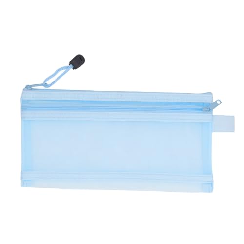 Fafeicy 10pcs Doppelschicht -Netz Reißverschlussbeutel Taschen Water Proof Nylon Datei Speicher für A6 Paper Stationery Organizer Office Travel Supplies (BLUE) von Fafeicy