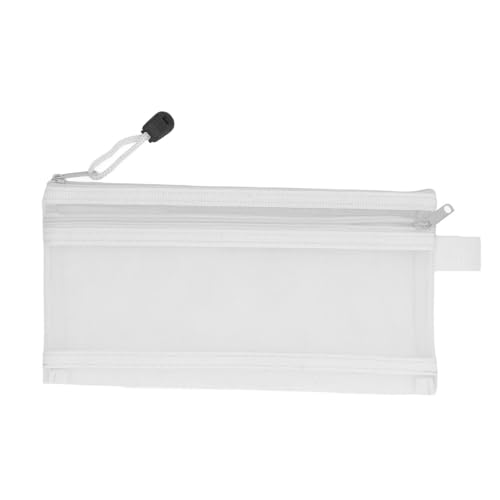 Fafeicy 10pcs Doppelschicht -Netz Reißverschlussbeutel Taschen Water Proof Nylon Datei Speicher für A6 Paper Stationery Organizer Office Travel Supplies (WHITE) von Fafeicy