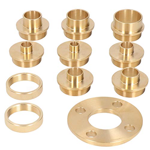 Fafeicy 11Pcs/Set Router Guide Kit, Messing Router Template Guide Kit, mit Sicherungsmutter Adapter Router Zubehör, für Ausschnittarbeiten, Schwalbenschwanz, Verzahnung, Scharnierführung Fafeicy 11Pcs/Set Router Guide Kit, Messing Router Template Guide Kit, mit Sicherungsmutter Adapter Router Zubehör, für Ausschnittarbeiten, Schwalbenschwanz, Verzahnung, Scharnierführung von Fafeicy