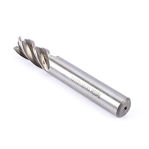 Fafeicy 12 Mm HSS CNC -Endmühlenschneider, 4 Flötenspiralfräswerkzeug für Kupfer -Aluminiumstahl, Hochgeschwindigkeitsschneidemittel Gerade Shank -Bohrer für CNC -Fräsmaschine von Fafeicy