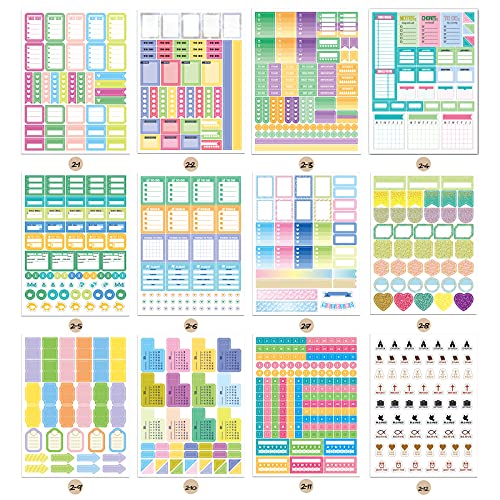 Fafeicy 12 Sheets Planer Sticker Weekly Planer Sticky Note Aufkleber für Daily Journal Fafeicy 12 Sheets Planer Sticker Weekly Planer Sticky Note Aufkleber für Daily Journal von Fafeicy