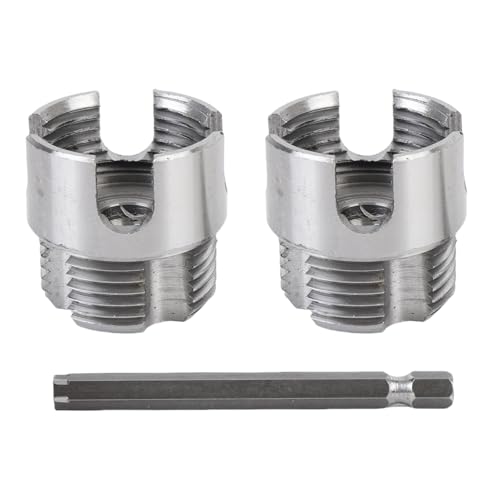 Fafeicy 2 SETS G1 Rohrgewinde -Werkzeug Hex Shank PVC PPR Rohrgewinde Inneres Externe Rohrgewindeschneidungs ​​-Kit für Professionelle Sanitärlegierungstahl von Fafeicy