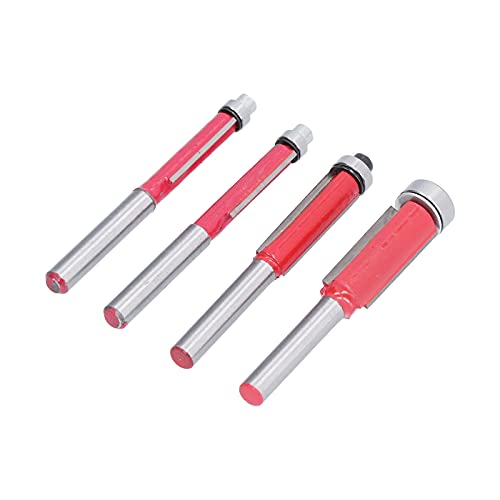 Fafeicy 4Pcs Flush Trim Router Bit 1/4 Zoll Schaft, Trim Router Bits mit Top End Bearing, Schnittdurchmesser 1/4 Zoll, 5/16 Zoll, 3/8 Zoll, 1/2 Zoll, Fräser Fafeicy 4Pcs Flush Trim Router Bit 1/4 Zoll Schaft, Trim Router Bits mit Top End Bearing, Schnittdurchmesser 1/4 Zoll, 5/16 Zoll, 3/8 Zoll, 1/2 Zoll, Fräser von Fafeicy