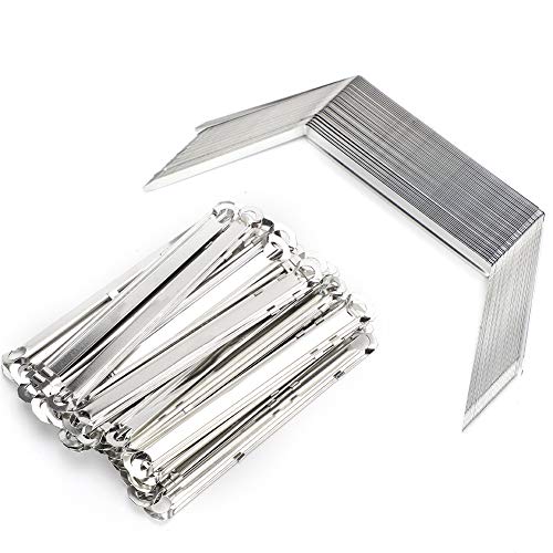Fafeicy 50pcs Metall -Stecker -Befestigungselemente 2 Loch Bindungsklammern 80 -mm -Loch -Tonhöhe Bindung Klemme Halten 350 Blatt -Büro -Datei -Befestigungselemente für A4 -Papier von Fafeicy