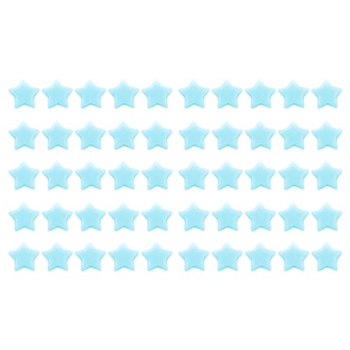 Fafeicy 50pcs Star Perlen Acrylhalterungsperlen für DIY -Schmuck Herstellung Niedlicher Stern Loser Akzente für Armbänder Halsketten Bastelzubehör (BLUE) von Fafeicy