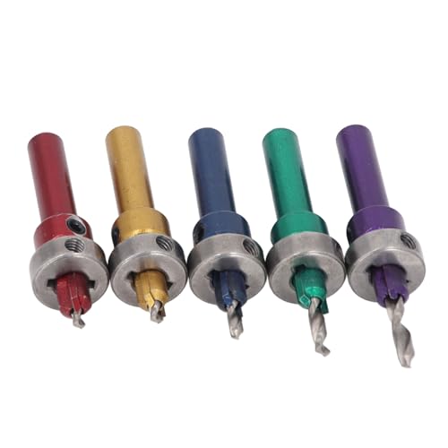 Fafeicy 5pcs Countersink Bohrer Bit Set, Limitiertes Holzbearbeitungsloch-Säge Bohrbohrer mit Tiefenstopp für Holzbearbeitungsschläger, Metall, Kunststoff Geeignet Fafeicy 5pcs Countersink Bohrer Bit Set, Limitiertes Holzbearbeitungsloch-Säge Bohrbohrer mit Tiefenstopp für Holzbearbeitungsschläger, Metall, Kunststoff Geeignet von Fafeicy