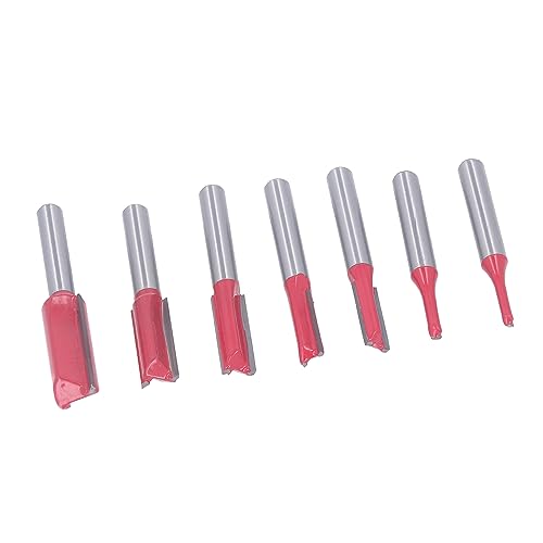 Fafeicy 7-teiliges Schaftfräser-Set aus Wolframstahl mit Geradem Schaft Zum Schlitzen und Trimmen von Holz Fafeicy 7-teiliges Schaftfräser-Set aus Wolframstahl mit Geradem Schaft Zum Schlitzen und Trimmen von Holz von Fafeicy