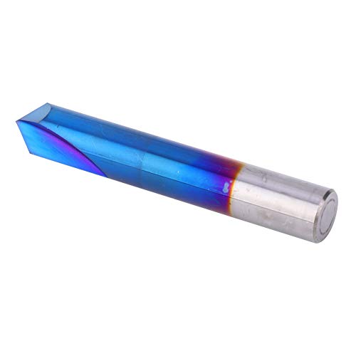 Fafeicy 90 -Grad -Schleiferende Endmühle 2 Flöte Blau Wolfram Stahlrouter Bit für Fräsmaschinen, 10x75l Schaft, Geeignet für Werkzeugmaschinen (12 * 75L) von Fafeicy