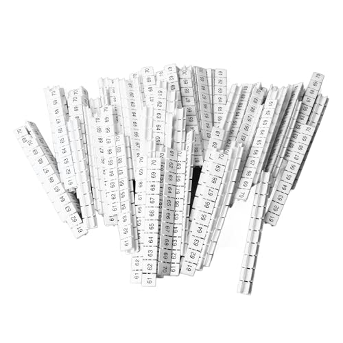 Fafeicy Anschlussmarker Streifenwärmefestes Nylon -Label für UK10N -Terminalblöcke Klar Identifikation 100pcs für Einfaches Kabelmanagement von Fafeicy