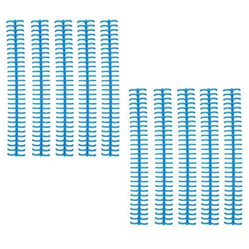 Fafeicy Bindungsstacheln Hochglanzlager 10pcs 30 Löcher Kunststoffstreifen für Loseblatt 1/2 -Zoll -Durchmesser Zur Einfachen Zusammenstellung (BLUE) von Fafeicy