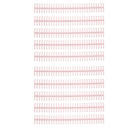 Fafeicy Bindungsstacheln Hochglanzlager 10pcs 30 Löcher Kunststoffstreifen für Loseblatt 1/2 -Zoll -Durchmesser Zur Einfachen Zusammenstellung (Coccineous Pink) von Fafeicy