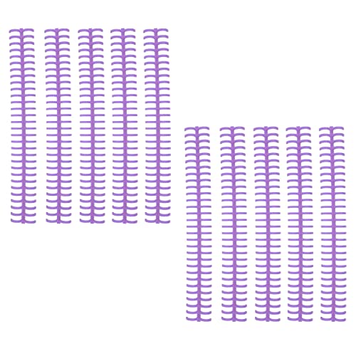 Fafeicy Bindungsstacheln Hochglanzlager 10pcs 30 Löcher Kunststoffstreifen für Loseblatt 1/2 -Zoll -Durchmesser Zur Einfachen Zusammenstellung (PURPLE #18) von Fafeicy