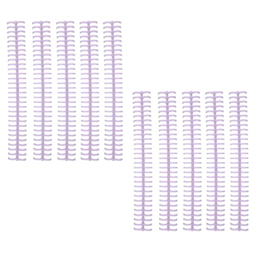 Fafeicy Bindungsstacheln Hochglanzlager 10pcs 30 Löcher Kunststoffstreifen für Loseblatt 1/2 -Zoll -Durchmesser Zur Einfachen Zusammenstellung (PURPLE #21) von Fafeicy