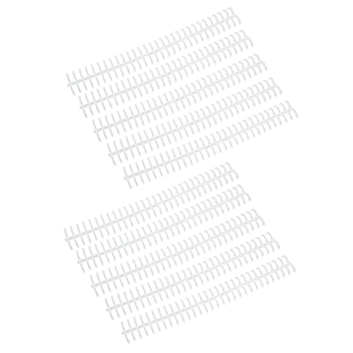 Fafeicy Bindungsstacheln Hochglanzlager 10pcs 30 Löcher Kunststoffstreifen für Loseblatt 1/2 -Zoll -Durchmesser Zur Einfachen Zusammenstellung (Transparente Farbe) von Fafeicy