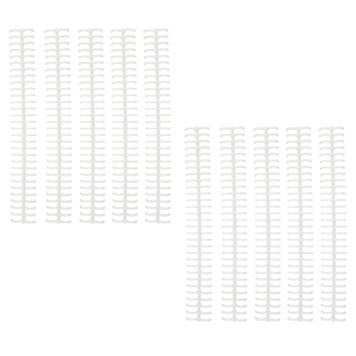 Fafeicy Bindungsstacheln Hochglanzlager 10pcs 30 Löcher Kunststoffstreifen für Loseblatt 1/2 -Zoll -Durchmesser Zur Einfachen Zusammenstellung (WHITE) von Fafeicy
