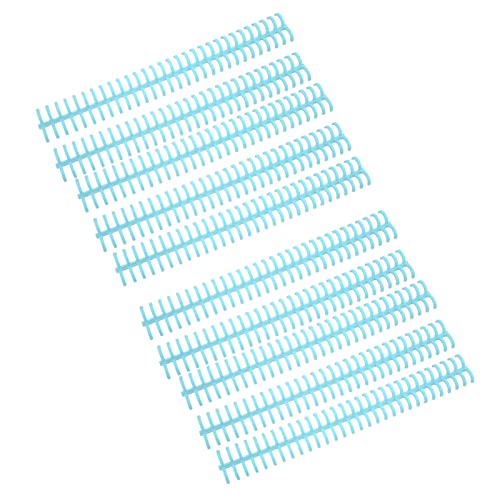 Fafeicy Bindungsstacheln Hochglanzlager 10pcs 30 Löcher Kunststoffstreifen für Loseblatt 1/2 -Zoll -Durchmesser Zur Einfachen Zusammenstellung (Zartes Blau) von Fafeicy