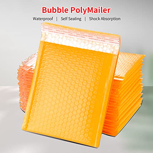 Fafeicy Bubble Mailer Auto -Photo -Diffusionstaschen für die Lieferung 50pcs Pack 13x18 Cm in Gelbem Polymaler in Maschen für Versandschmuck, Kosmetik und Mehr (13x18cm) von Fafeicy