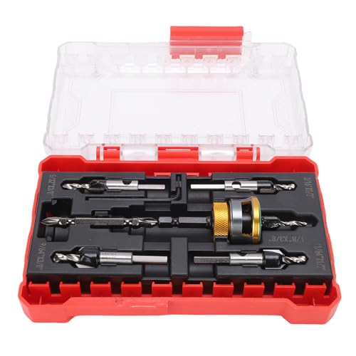 Fafeicy Countersink Drill Bit Kit mit Tiefenstopp Einstellbarer Countersink Drill Bit 6,5 Mm Sechskant Shank 4 Ersatzbits Ideal für Holzbearbeitungsprojekte Fafeicy Countersink Drill Bit Kit mit Tiefenstopp Einstellbarer Countersink Drill Bit 6,5 Mm Sechskant Shank 4 Ersatzbits Ideal für Holzbearbeitungsprojekte von Fafeicy