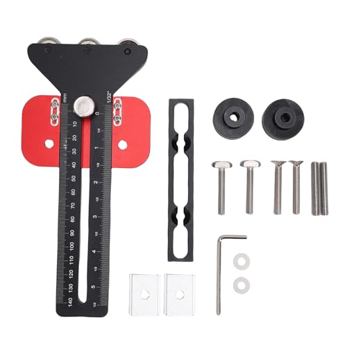 Fafeicy Dünner -Tisch -Sägen -Jig Guide 3 Riemenscheiben Professionelles Präzisionsholzwerkwerkzeug für U -Slot- und T -Schlitz -Schneiden Langlebiger Aluminiumlegierkonstruktion von Fafeicy