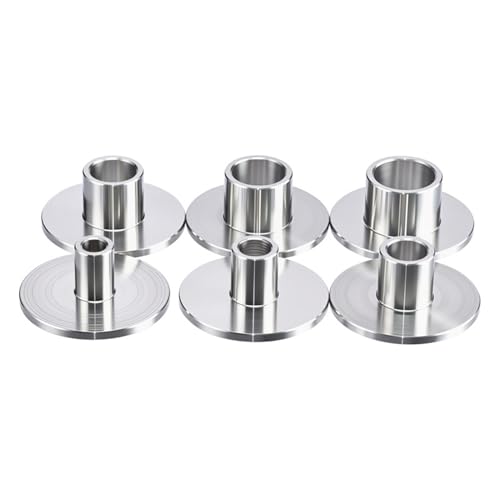 Fafeicy Edelstahl -Router -Handbuch -Buchse -Kit, 6 Größen Template Guide -Buchse -Set für Holzbearbeitungsrouter -Buchsen mit Schnellem Wechselmechanismus von Fafeicy