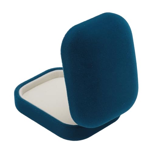 Fafeicy Elegante Blaue Velvet -Schmuckschachtel Weich Ausgekleidete Lagerhülle für Ringe, Halsketten und Ohrringe mit Sicherem Verschluss (Anhängerbox) von Fafeicy