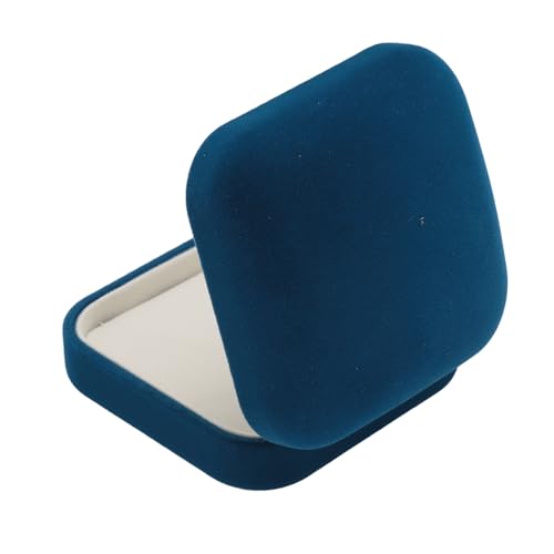 Fafeicy Elegante Blaue Velvet -Schmuckschachtel Weich Ausgekleidete Lagerhülle für Ringe, Halsketten und Ohrringe mit Sicherem Verschluss (Armbandbox #14) von Fafeicy