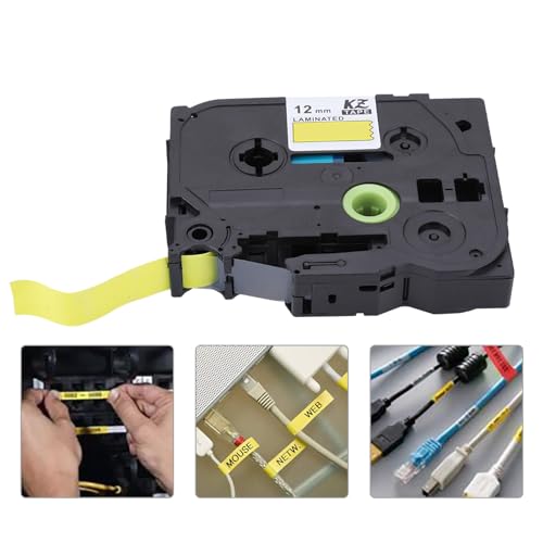 Fafeicy Etikettenklebeband, Klebeband, Intelligente Erfassungs-Anti-Drop-Starkkleber für Bruder 12mm (Tze-631) von Fafeicy