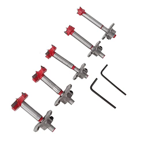 Fafeicy Forstner Drill Bit Set, 5 -teilige Holzbearbeitungsloch -Sägen -Bits mit Tiefeneinstellung für Holz, Sperrholz und Plastik Fafeicy Forstner Drill Bit Set, 5 -teilige Holzbearbeitungsloch -Sägen -Bits mit Tiefeneinstellung für Holz, Sperrholz und Plastik von Fafeicy