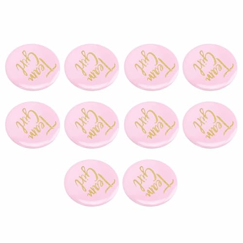 Fafeicy Geschlechtsspezifische Knöpfe Pins 10pcs Babyparty -Party -Versorgung Dekoration mit Einfachem Pressendesign für Jackenhemden und Mäntel (PINK) von Fafeicy