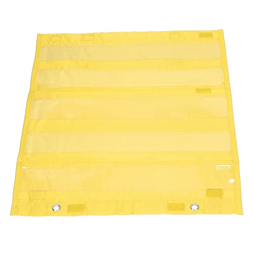Fafeicy Magnetic 5 Row Clear Pocket Chart, Vielseitiges Lehrwerkzeug für Heim- und Klassenzimmeraktivitäten (YELLOW) von Fafeicy