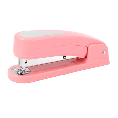 Fafeicy Pink Rotierender Hefter für Schreibtisch 360 Grad Einstellbarer Büro Hefter Kleiner Tragbarer 20 Blattkapazität für 24/6 26/6 Grundnahrungsmittel von Fafeicy