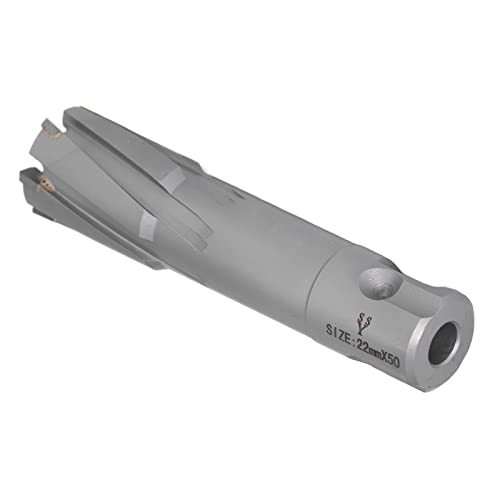 Fafeicy Ring Cutter Carbid Stahlplatte Kernbohrer für Effiziente Schnitte in Eisen Metallen Bis zu 50 Mm Tiefe für Gusseisen, Edelstahl und Mehr (22MM) von Fafeicy