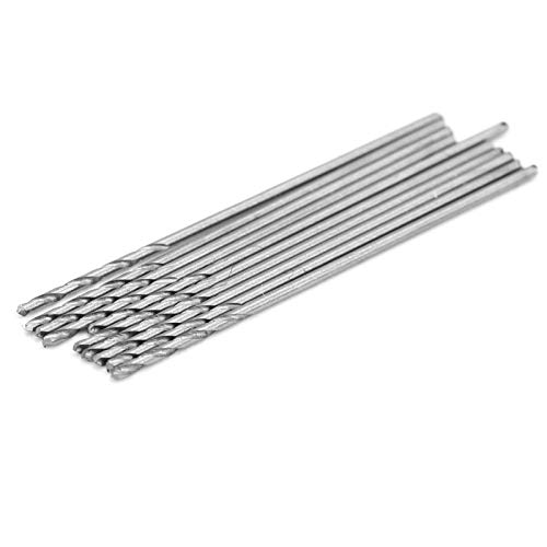 Fafeicy 10 Stück Schnellarbeitsstahl-Kobalt-Bohrer-Set, 0,75 Mm Spiralbohrer Kleiner Zylinderschaft Perlbohrer Werkzeugmaschinen, für Edelstahl, Leichtmetall, Wendelbohrer von Fafeicy