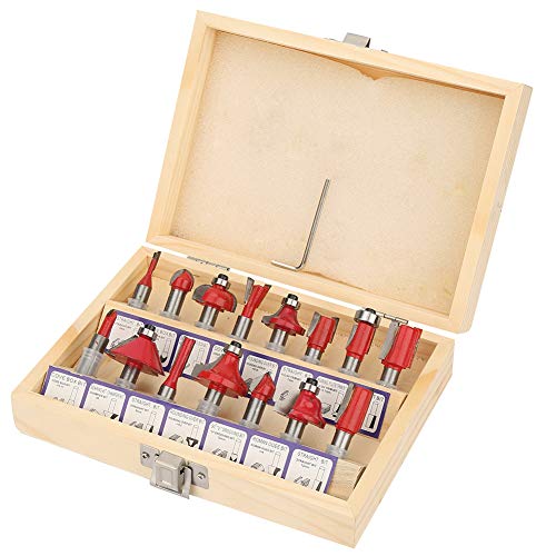 Holzbearbeitungsmühlenschneider -Set Effizient Verschiedene Materialien 8mm Schaft Router Bitbox Rot Rot Holzbearbeitungsmühlenschneider -Set Effizient Verschiedene Materialien 8mm Schaft Router Bitbox Rot Rot von Fafeicy