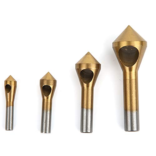 Kammbrohrbit 90 Grad Eins Geneigter Lochkanalschneider für Metallholz Kunststoff - 4pcs (GOLD) von Fafeicy
