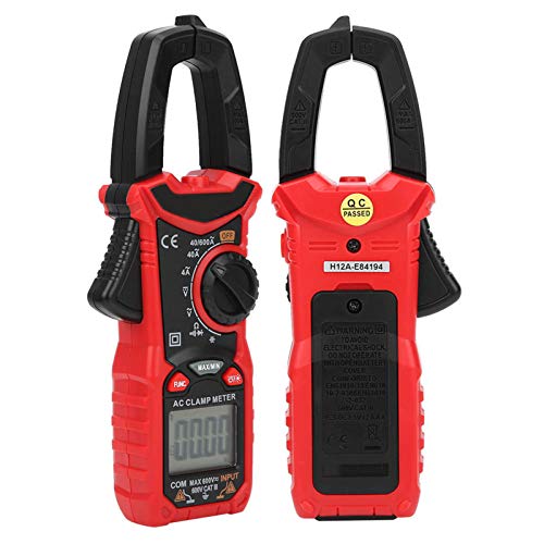 LCD Digital Clamp Metermeter Multimeter AC/DC -Spannungsstromwiderstandstester, Tragbares Digitales Klemme -Messgerät für Elektriker und Enthusiasten mit LCD Anzeige und Daten Halten für von Fafeicy