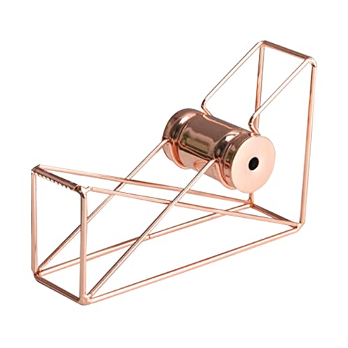 Metal Hollow Adhäsive Klebebandspender Stilvoller Rosegold -Desktop für Schulbürovorräte (Rose) von Fafeicy