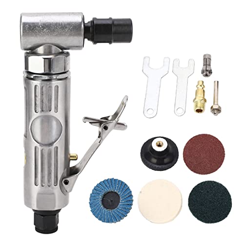 Pneumatisches Schleifset, Rechtwinkliger Luftschleifer mit Einstellbarer Geschwindigkeit, mit 0,3 PS 20000 U/min Motor und 1/4 Zoll 1/8 Zoll Spannfutter Pneumatisches Schleifset, Rechtwinkliger Luftschleifer mit Einstellbarer Geschwindigkeit, mit 0,3 PS 20000 U/min Motor und 1/4 Zoll 1/8 Zoll Spannfutter von Fafeicy