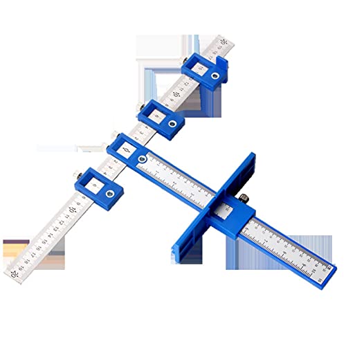 Punch Locator Drill Guide, Dübel Jig Carbon Steel Template Tool für die Installation von Griffen Knöpfen an Türen und Schublade, Cabinet Template Tool für Griffe und Pulls von Fafeicy