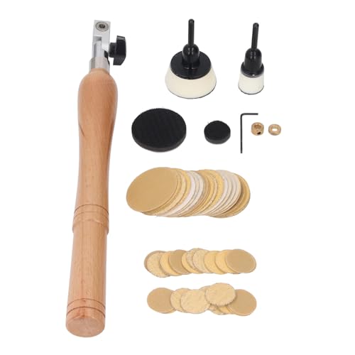 Schüsselschleifer-Werkzeugsatz mit Holzgriff Handschleifer mit 1 Zoll und 2 Zoll Pads 50 teilige Schleifscheiben für Holzbearbeitungs Holzdrehmaschinenwerkzeuge Schüsselschleifer-Werkzeugsatz mit Holzgriff Handschleifer mit 1 Zoll und 2 Zoll Pads 50 teilige Schleifscheiben für Holzbearbeitungs Holzdrehmaschinenwerkzeuge von Fafeicy
