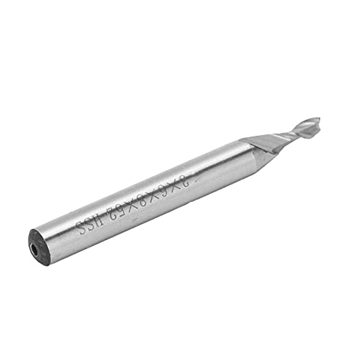Spiralmühle, Hochgeschwindigkeits -Stahl -Endmühle 2 Flöte Gerade Schaftschneider -Werkzeug -Set für CNC -Fräsen, Hardware, Acryl, Holzbearbeitung (3 * 6 * 8 * 52) von Fafeicy