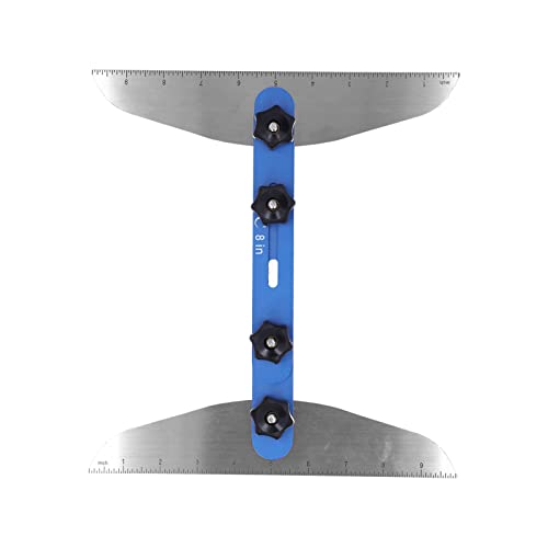 Treppenstufe Messwerkzeug - Premium -Aluminiumlegierung Professioneller Treppengeschwindigkeit für Präzise Schnitte für Treppen, Regale und Fensterbänke 11 Bis 60 Zoll Messbereich 2 PCs Dial von Fafeicy