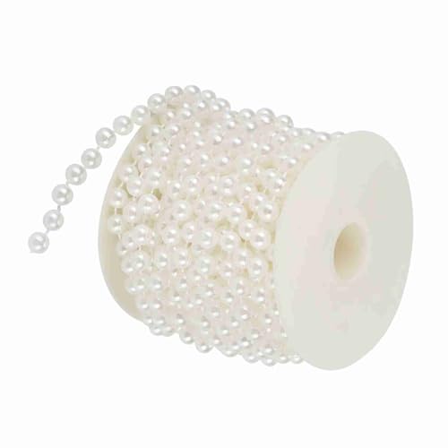 Fafeims Craft String Pearls, 10 M/32,8ft 8mm Absahme Perle für DIY -Hochzeitsdekor, 2 Farboptionen, Glänzendes Finish, Vielseitiges Dekor, Exquisite Verarbeitung mit Schleifprozess, weiß, weiß, Fafeims Craft String Pearls, 10 M/32,8ft 8mm Absahme Perle für DIY -Hochzeitsdekor, 2 Farboptionen, Glänzendes Finish, Vielseitiges Dekor, Exquisite Verarbeitung mit Schleifprozess, weiß, weiß, von Fafeims