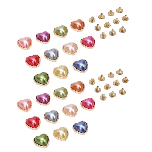 Fafeims Delicate Heart Pearl Niets Set, Einfache Installation, Langlebige Material Fafeims Delicate Heart Pearl Niets Set, Einfache Installation, Langlebige Material von Fafeims