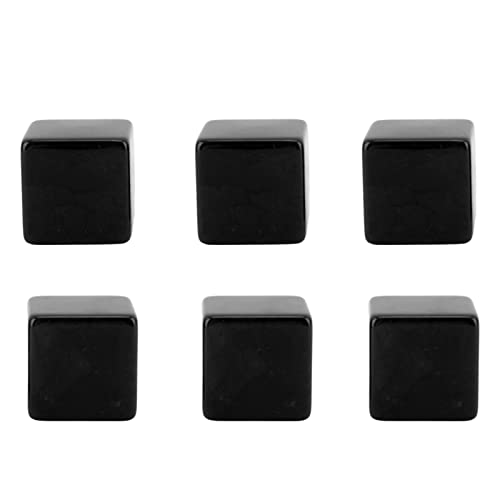 Fafeims Leere DIY -Würfelblöcke auf 6 Unvollendeten Seiten für das Party -Puzzle Unterricht, 6 PCs Plastikwürfel für die Spielzeit der Familie (BLACK) von Fafeims