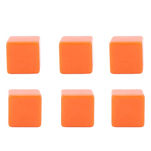 Fafeims Leere DIY -Würfelblöcke auf 6 Unvollendeten Seiten für das Party -Puzzle Unterricht, 6 PCs Plastikwürfel für die Spielzeit der Familie (ORANGE) von Fafeims