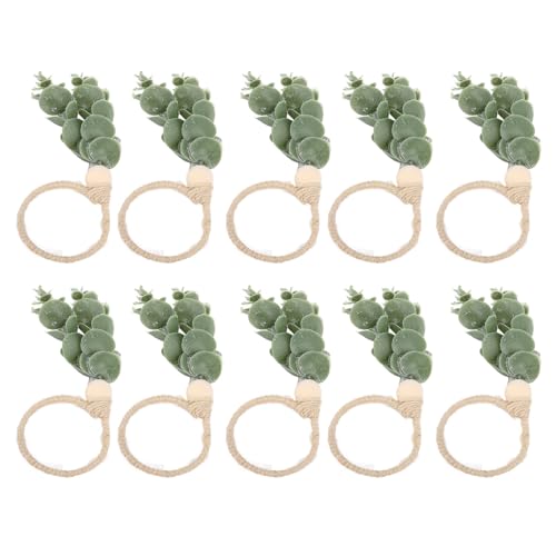 Fafeims Pflanzen Serviettenring Set 10 Pcs Lebensechtiger Grüner Blatt -Blatt -Hanf Seil Holzperlen Serviettenringe für Dollhouse Esstischdekor mit Exquisiter Handwerkskunst Fafeims Pflanzen Serviettenring Set 10 Pcs Lebensechtiger Grüner Blatt -Blatt -Hanf Seil Holzperlen Serviettenringe für Dollhouse Esstischdekor mit Exquisiter Handwerkskunst von Fafeims
