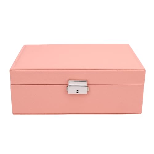 Fafeims Smart Jewelry Organization, 2 Layer PU Leder Pink Schmuckschatulle mit Schloss, Kompaktes Elegantes Design, Spezielle Fächer für Ringe Ohrringe Halsketten, Sicheres Aufbewahrungssystem, Fafeims Smart Jewelry Organization, 2 Layer PU Leder Pink Schmuckschatulle mit Schloss, Kompaktes Elegantes Design, Spezielle Fächer für Ringe Ohrringe Halsketten, Sicheres Aufbewahrungssystem, von Fafeims