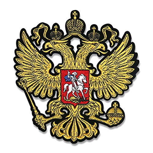 Faguo Tuba Golden Russia National Emblem Aufnäher Aufbügeln Feiner Adler Rücken Gummi Stickerei Kleidung Zubehör Biker Aufnäher von Fagu